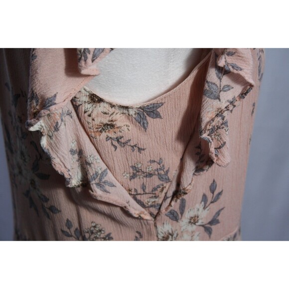 Alter’d State Feminine Floral wrap short sleeve Boho Dress Romantic Fairy Sz L - Picture 9 of 12